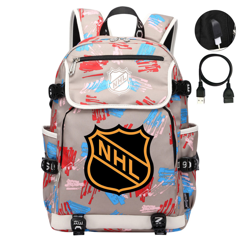 Hockey Team Backpack School Notebook Travel Bags
