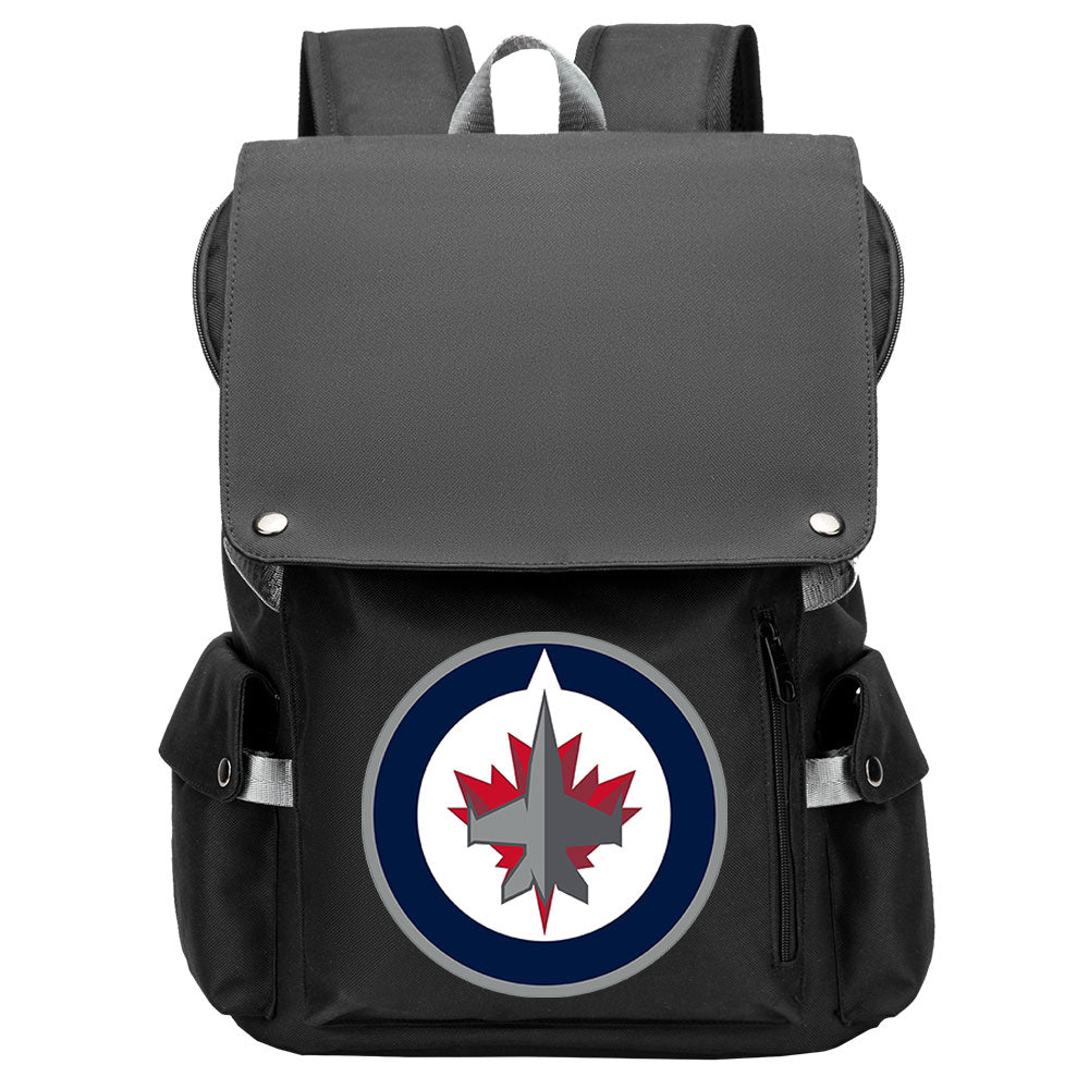 Winnipeg Jets Hockey Team School Backpack Oxford Laptop Bag