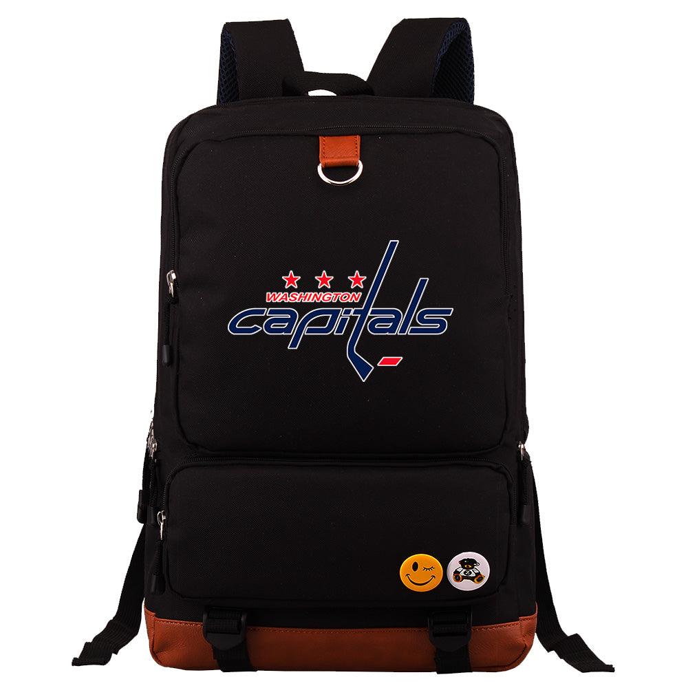 Washington Capitals Leafs Hockey Team Proof Backpack NoteBook Laptop School Bag