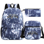 San Antonio Spurs Basketball School Backpack Shoulder Bag Pencil Bags 3pcs Set