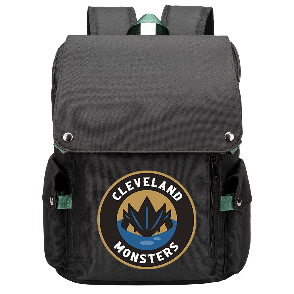 Cleveland Monsters Hockey Team School Backpack Oxford Laptop Bag