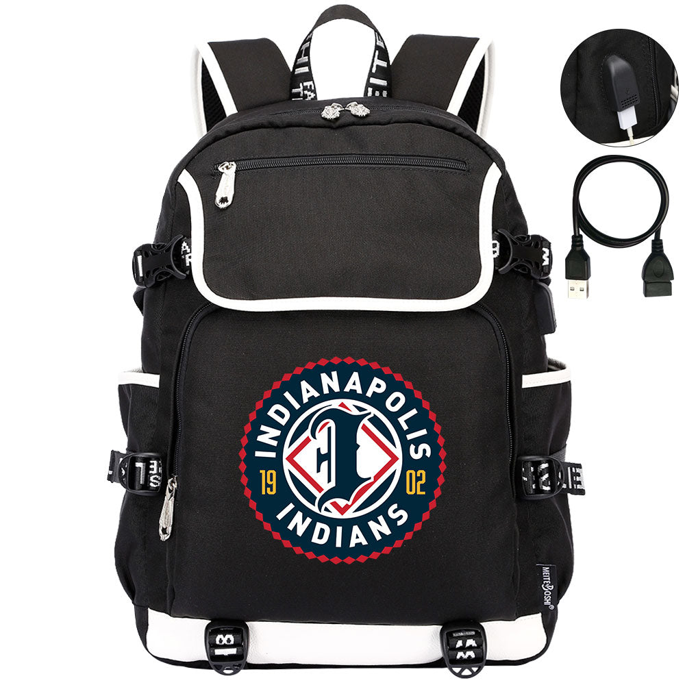 Indianapolis Indians Backpack School Notebook Travel Bags