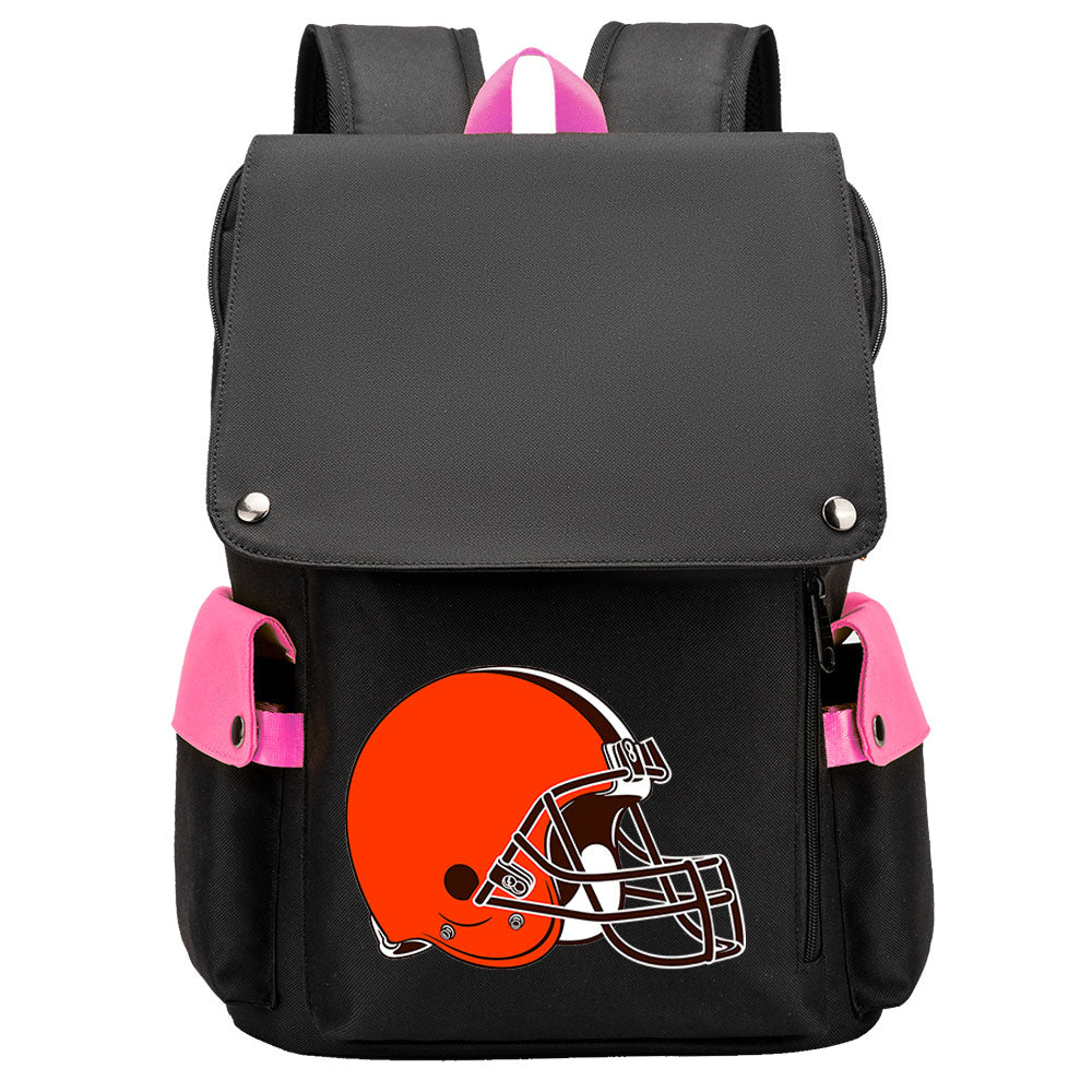 Cleveland Browns Football Team Rugby Laptop Backpack Oxford School Bag