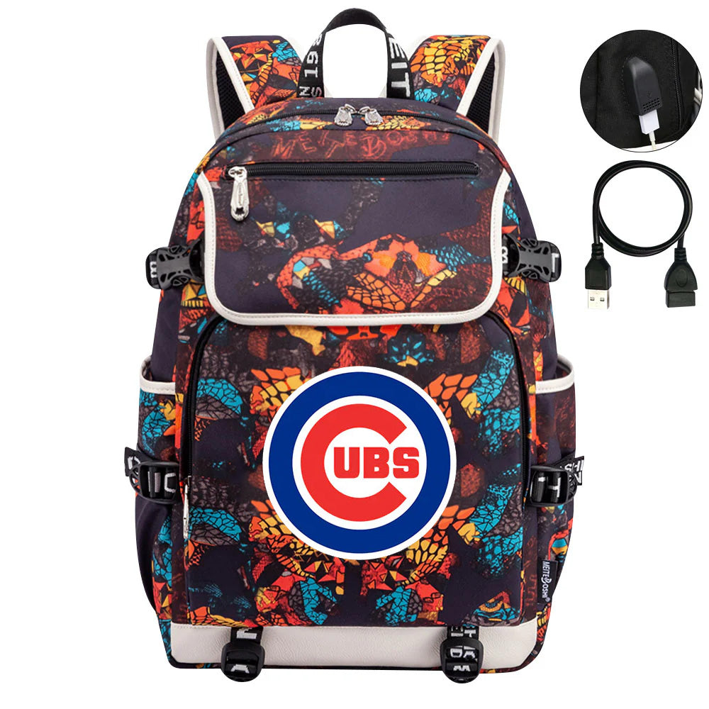 Chicago Cubs Backpack School Notebook Travel Bags