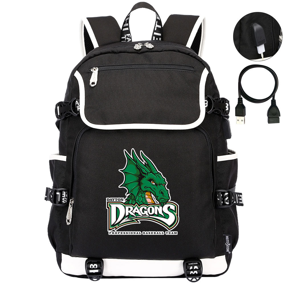 Dayton Dragons Backpack School Notebook Travel Bags