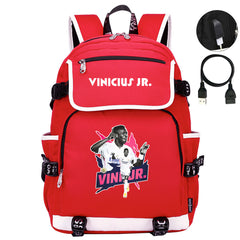 Vinicius Junior FC Backpack School Notebook Travel Bags