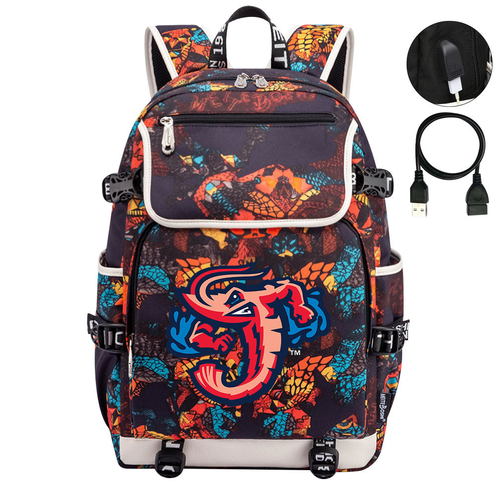 Jacksonville Jumbo Shrimp Backpack School Notebook Travel Bags