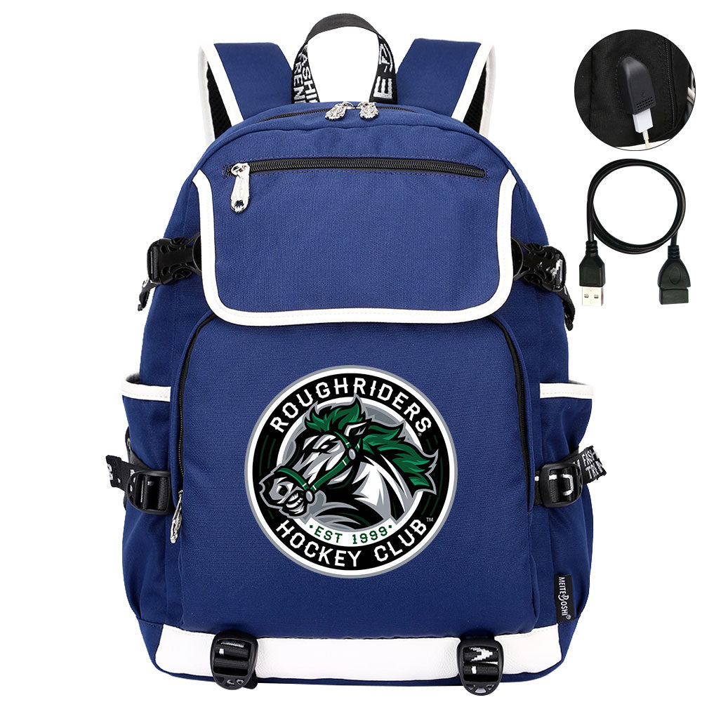 Roughriders Hockey League Backpack School Notebook Travel Bag