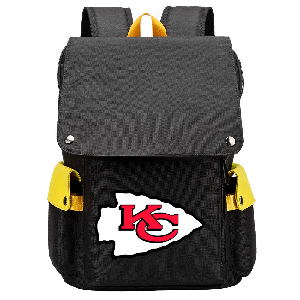 Kansas City Chiefs Football Team Rugby Laptop Backpack Oxford School Bag