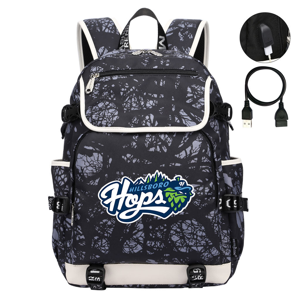 Hillsboro Hops Backpack School Notebook Travel Bags