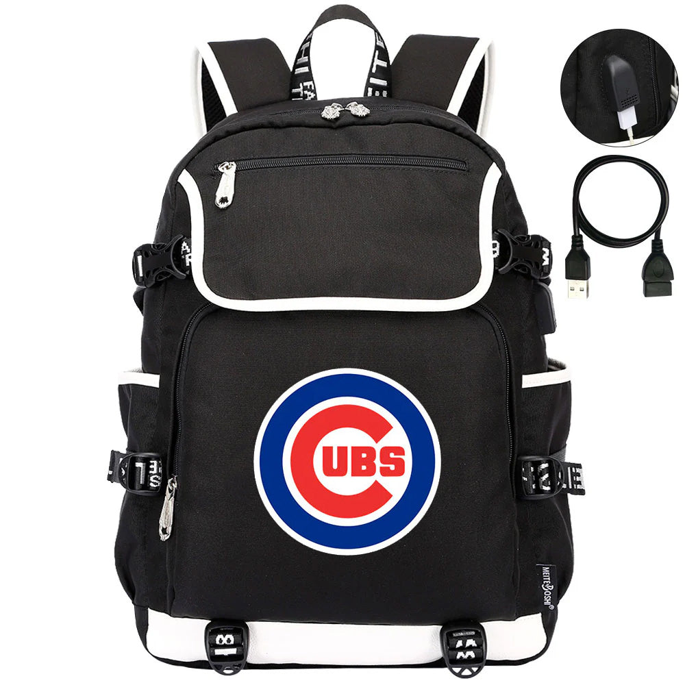 Chicago Cubs Backpack School Notebook Travel Bags