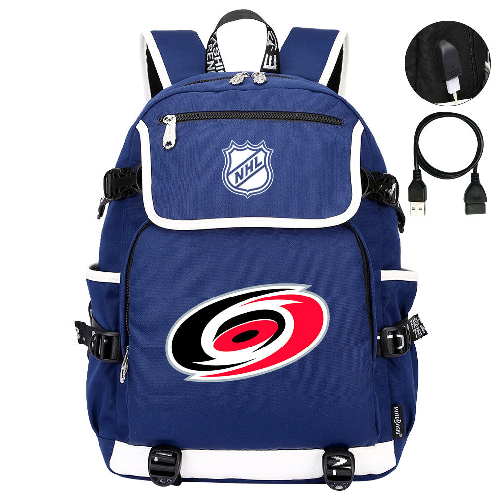 Carolina Hurricanes Hockey League Backpack School Notebook Travel Bag