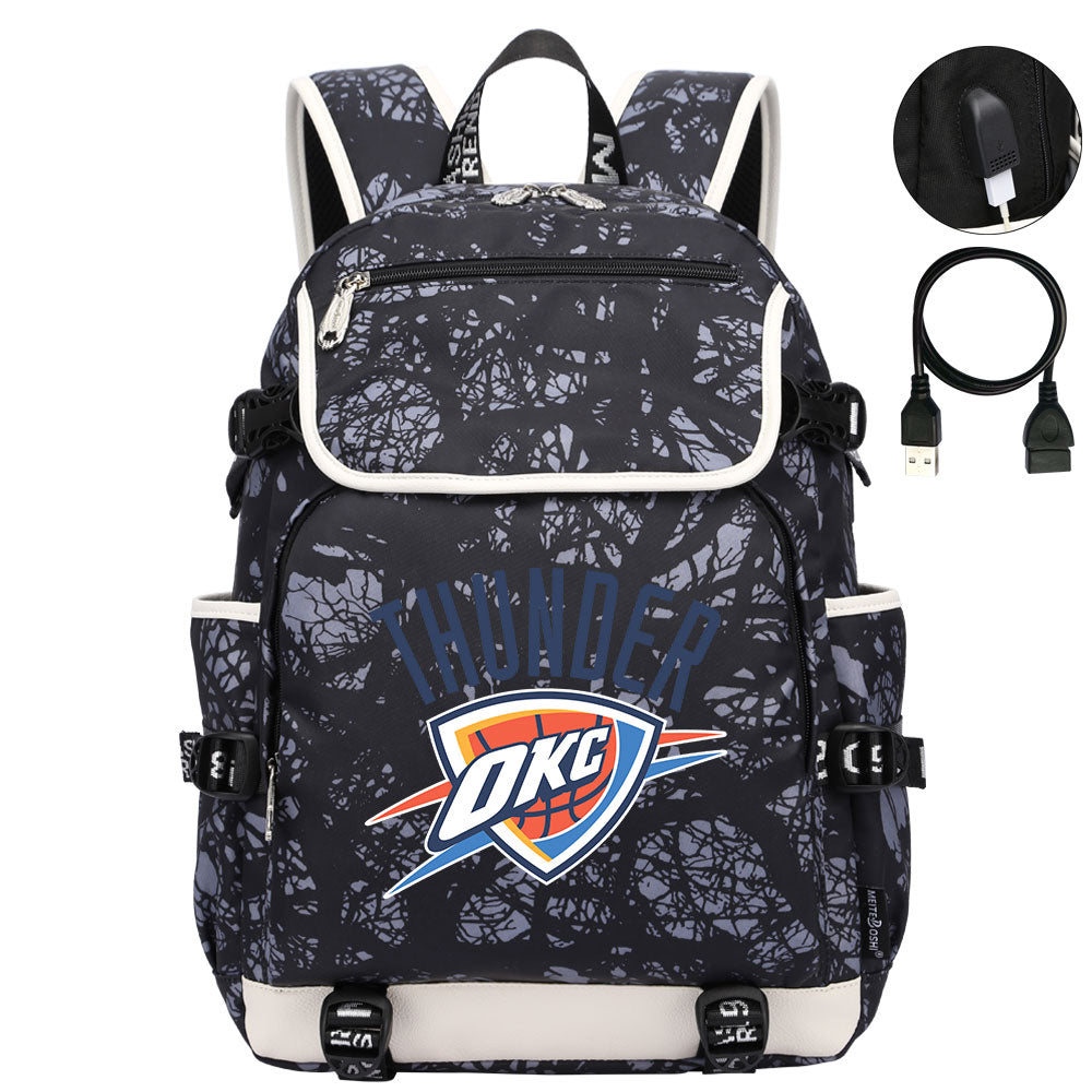 Oklahoma City Thunder Backpack School Notebook Travel Bags