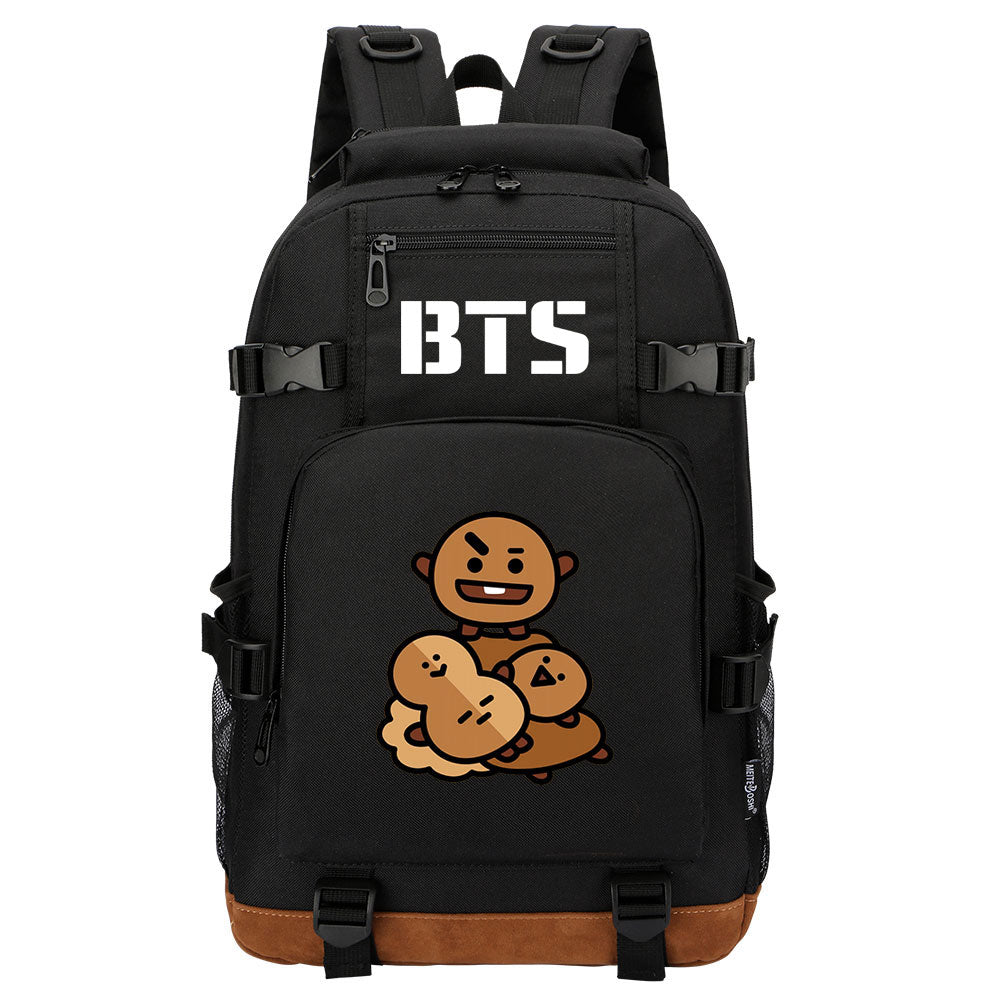 Kpop BTS Shooky Suga Waterproof Backpack School Notebook Travel Bag