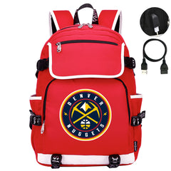 Denver Nuggets Backpack School Notebook Travel Bags