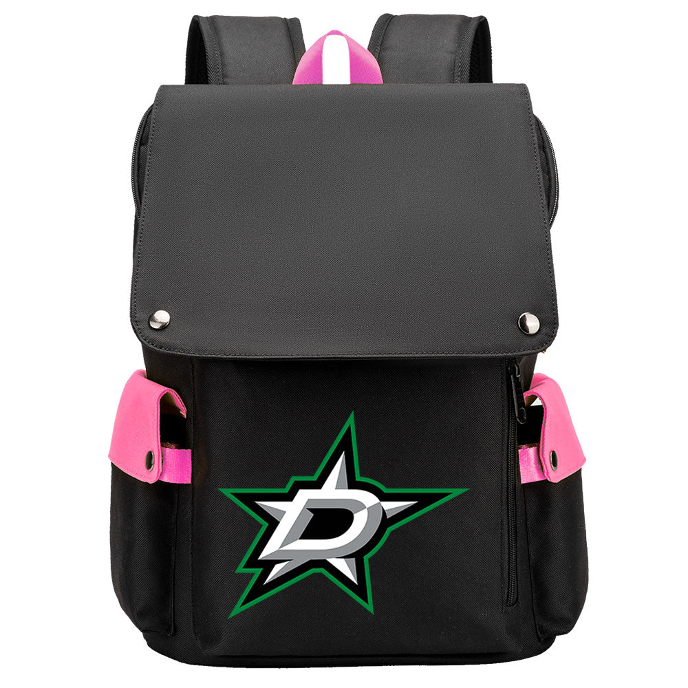 Dallas Stars Hockey Team School Backpack Oxford Laptop Bag