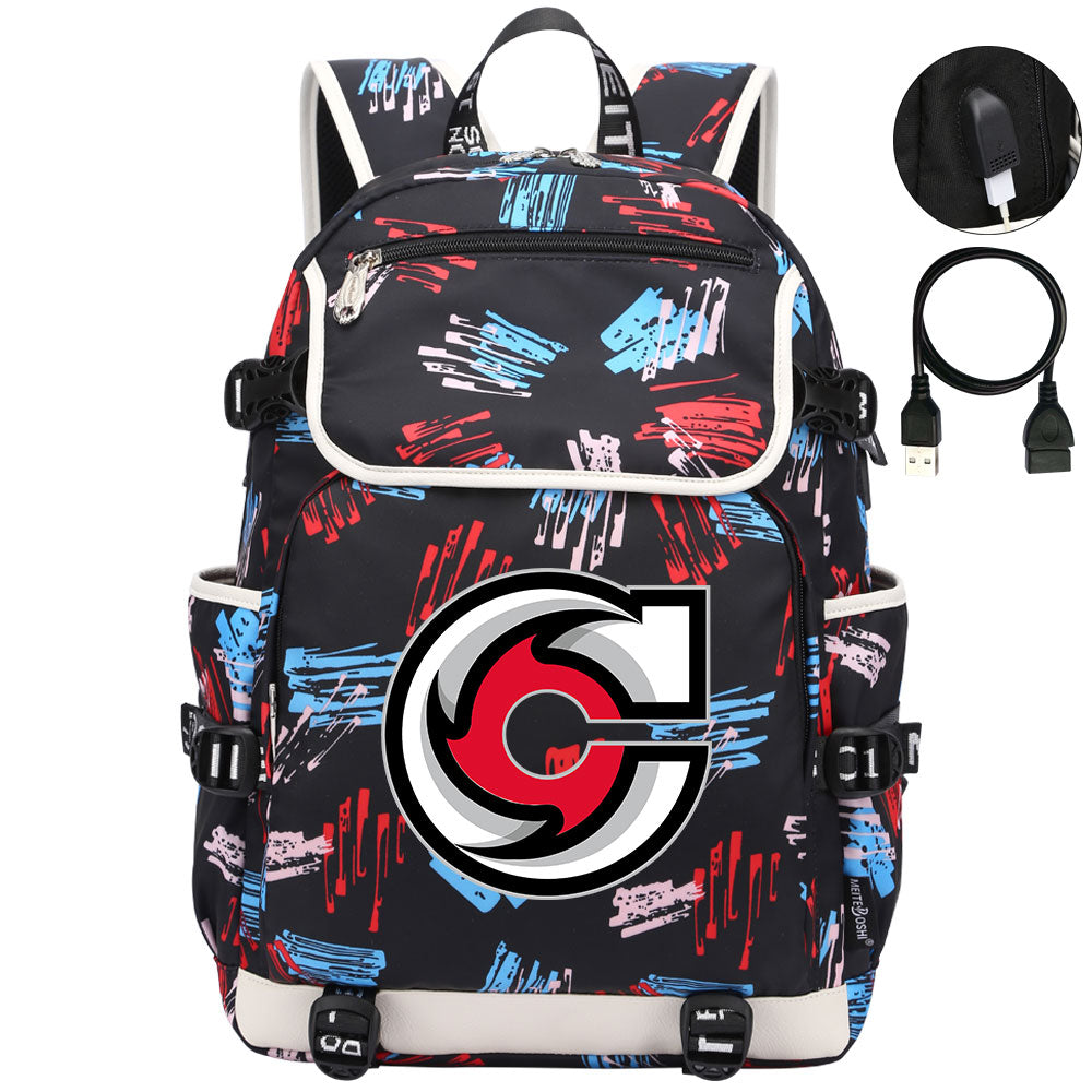 Cincinnati Cyclones Hockey League Backpack School Notebook Travel Bag