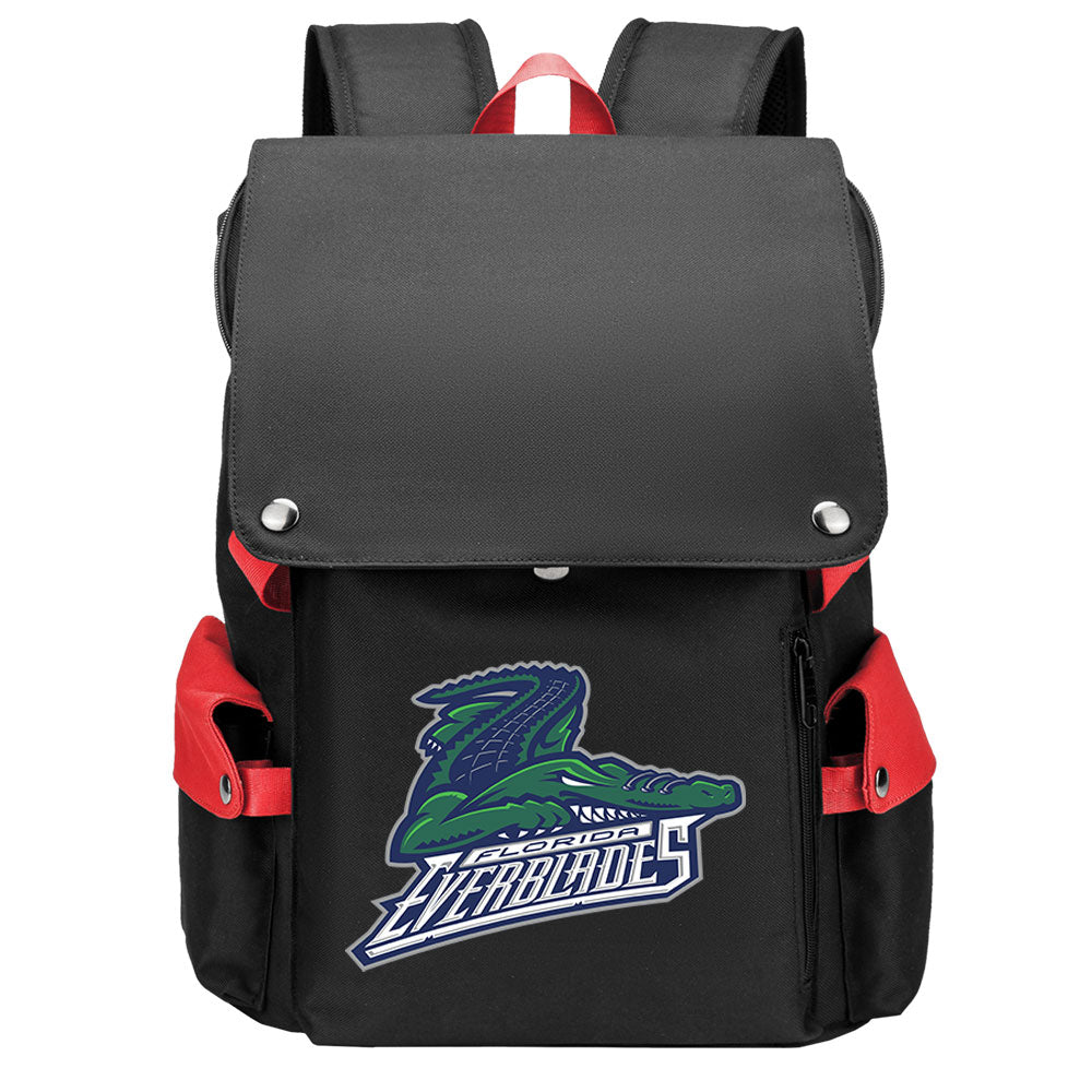 Florida Everblades Hockey Team School Backpack Oxford Laptop Bag