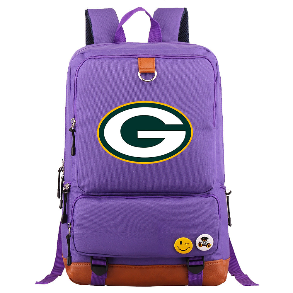 Green Bay Packers Football Team Rugby Proof Backpack NoteBook Laptop School Bag