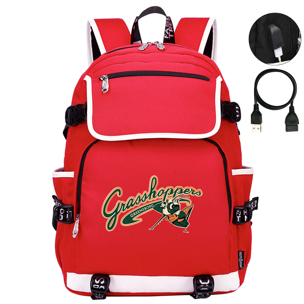 Greensboro Grasshoppers Backpack School Notebook Travel Bags