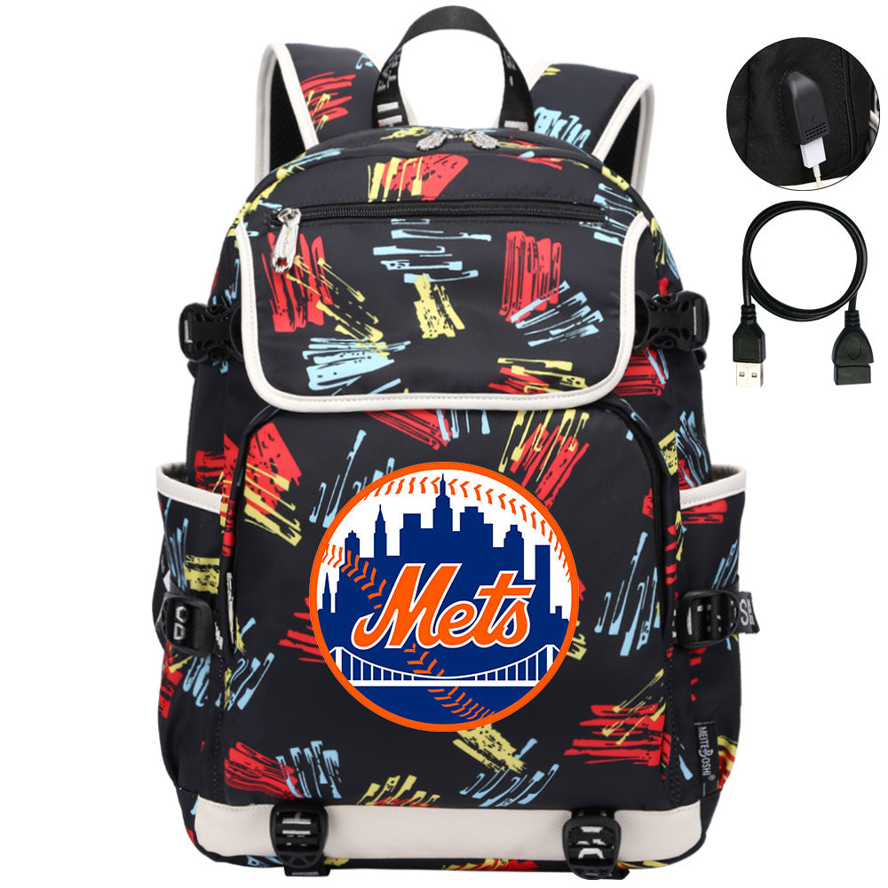 New York Mets Backpack School Notebook Travel Bags