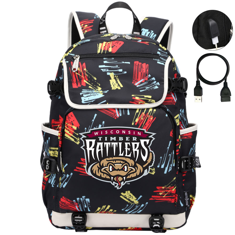 Wisconsin Timber Rattlers Backpack School Notebook Travel Bags