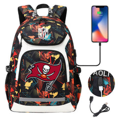 Tampa Bay Buccaneers Football Rugby Backpack School Notebook Travel Bags With USB