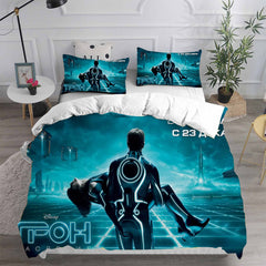 Tron Legacy Cosplay Bedding Set Duvet Cover Pillowcases Halloween Home Decor