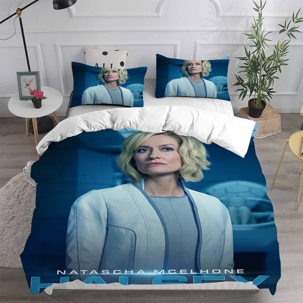 Halo 2 Cosplay Bedding Set Duvet Cover Pillowcases Halloween Home Decor