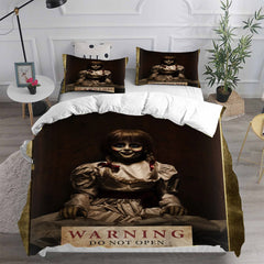 Annabelle Cosplay Bedding Set Duvet Cover Pillowcases Halloween Home Decor