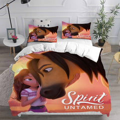 Spirit Untamed Cosplay Bedding Set Duvet Cover Pillowcases Halloween Home Decor