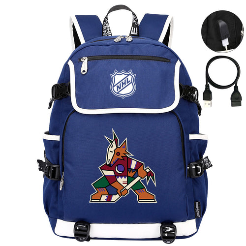Arizona Coyotes Hockey Team Backpack School Notebook Travel Bags
