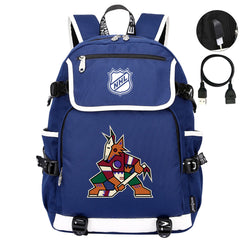 Arizona Coyotes Hockey Team Backpack School Notebook Travel Bags