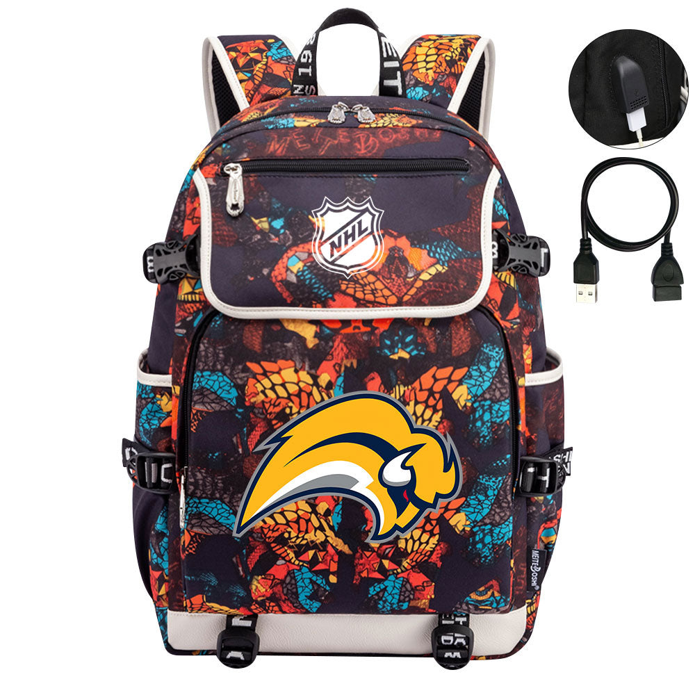 Buffalo Sabres Hockey League Backpack School Notebook Travel Bag