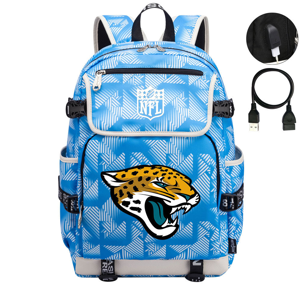 Jacksonville Jaguars Hockey League Backpack School Notebook Travel Bag