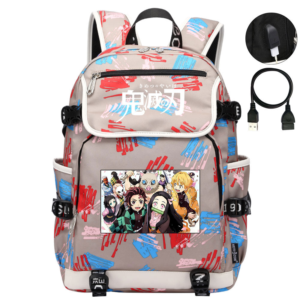 Demon Slayer Kimetsu No Yaiba Backpack School Notebook Travel Bags