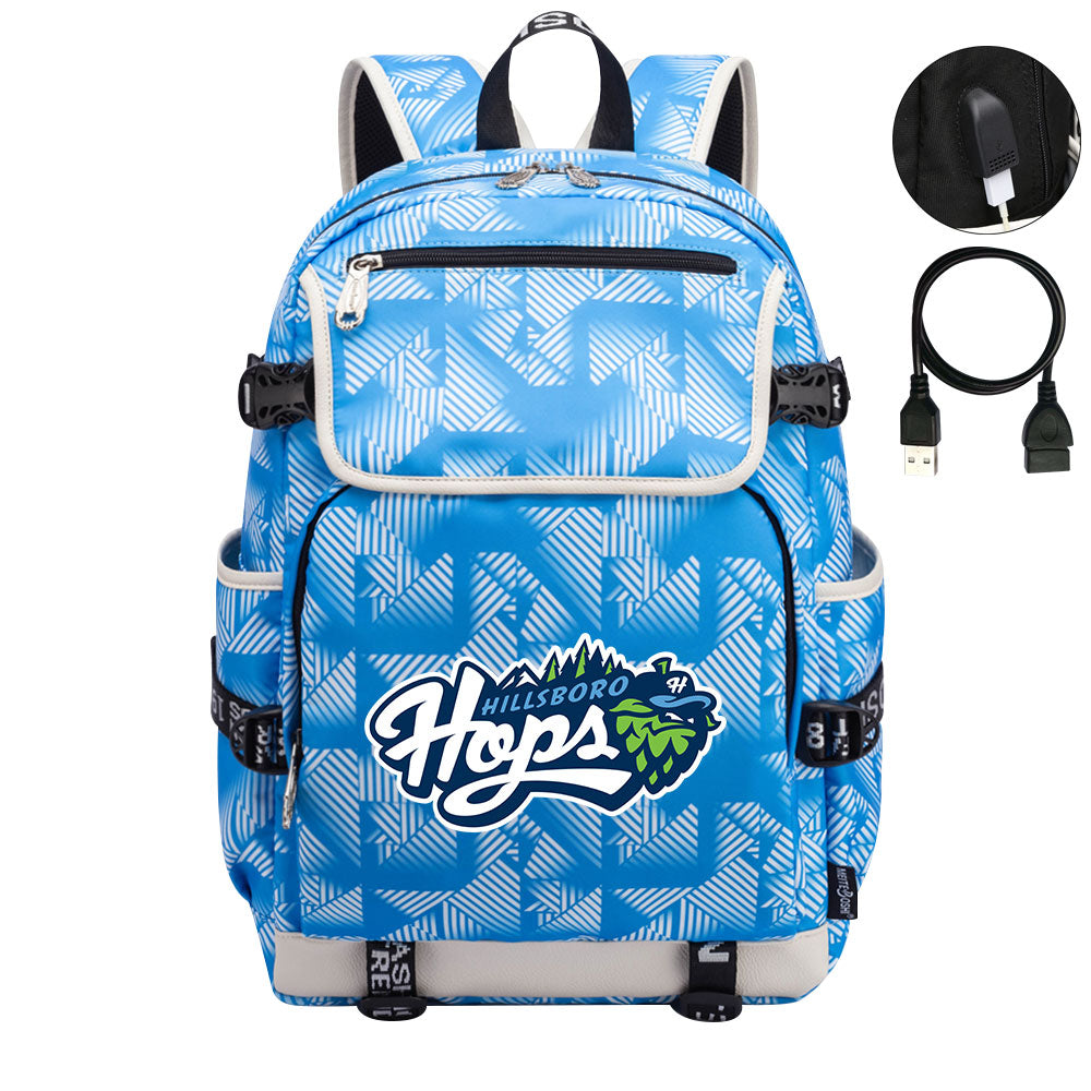 Hillsboro Hops Backpack School Notebook Travel Bags