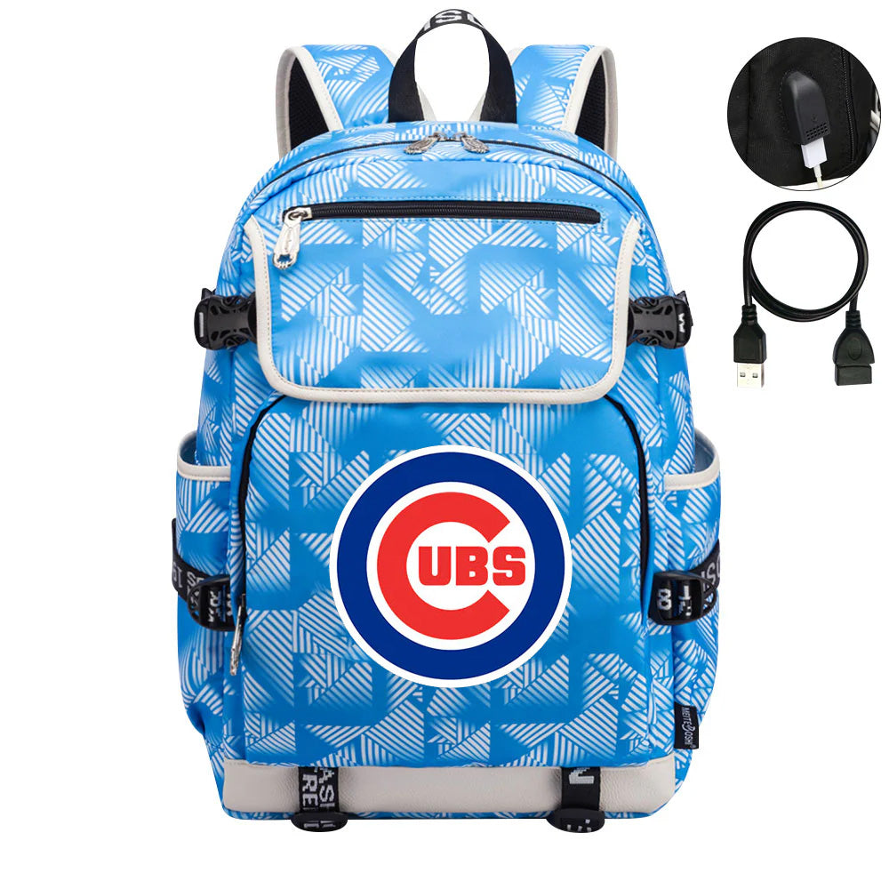Chicago Cubs Backpack School Notebook Travel Bags