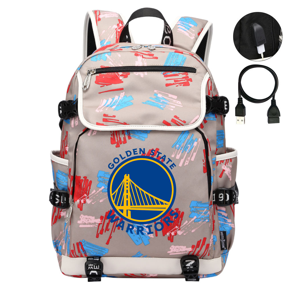 Golden State Warriors Backpack School Notebook Travel Bags