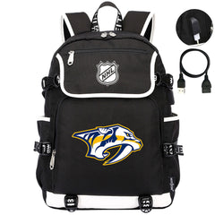 Nashville Predators Hockey League Backpack School Notebook Travel Bag