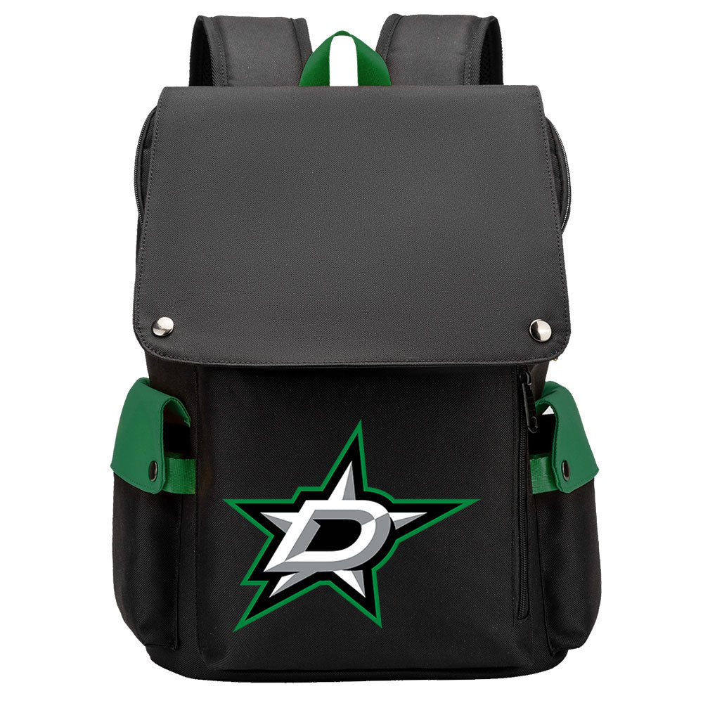Dallas Stars Hockey Team School Backpack Oxford Laptop Bag