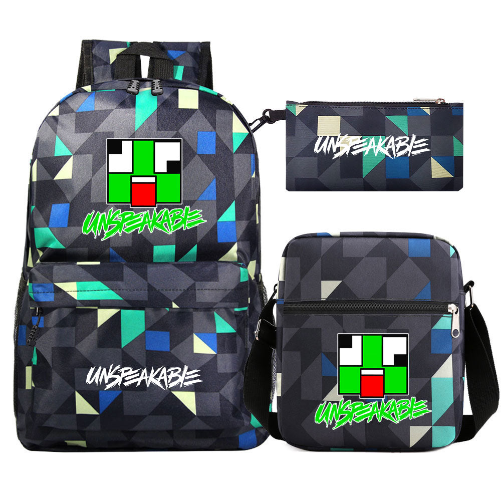 Unspeakable Game School Backpack Shoulder Bag Pencil Bags 3pcs Set