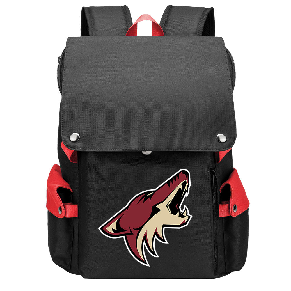 Arizona Coyotes Hockey Team Laptop Backpack Oxford School Bag
