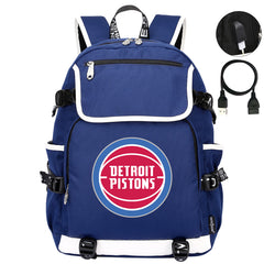 Detroit Pistons Backpack School Notebook Travel Bags