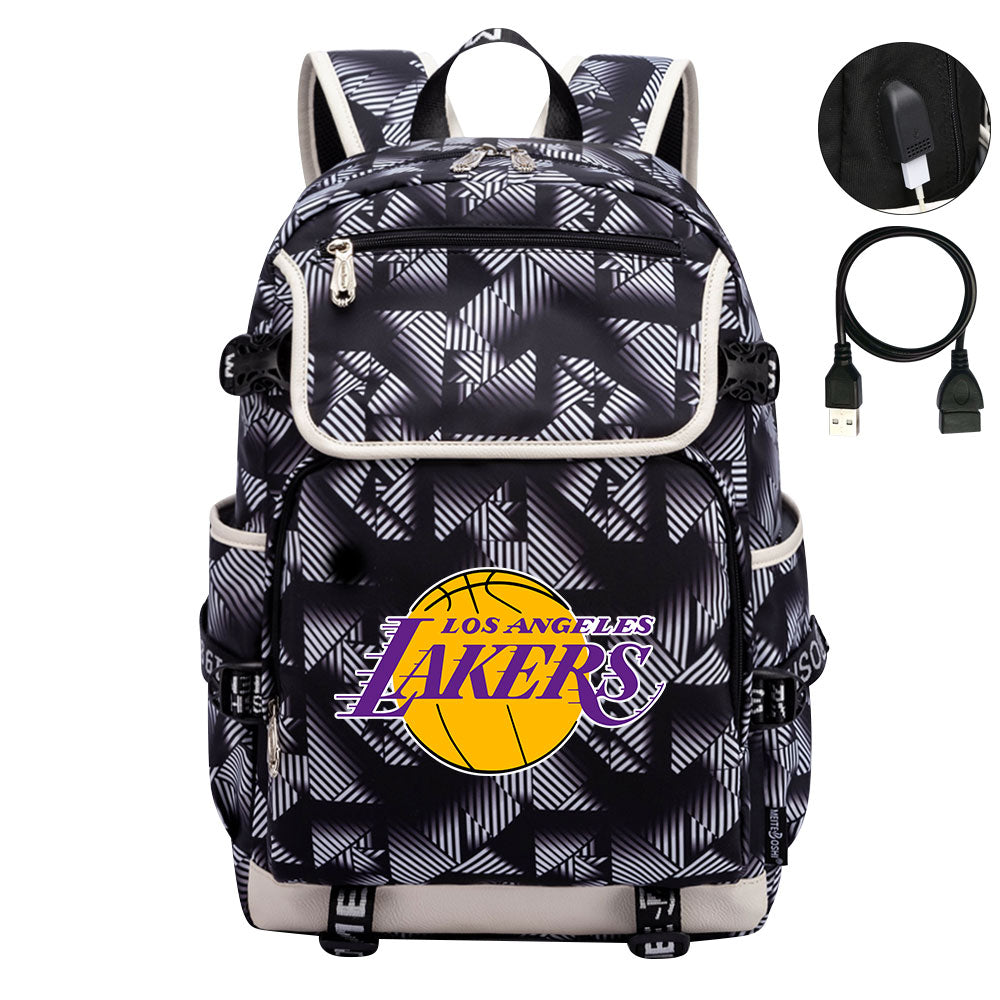 Los Angeles Lakers Backpack School Notebook Travel Bags