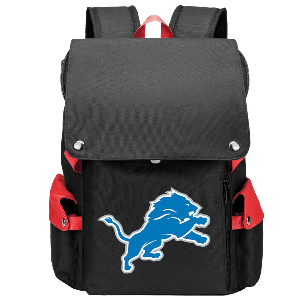 Detroit Lions Football Team Rugby Laptop Backpack Oxford School Bag