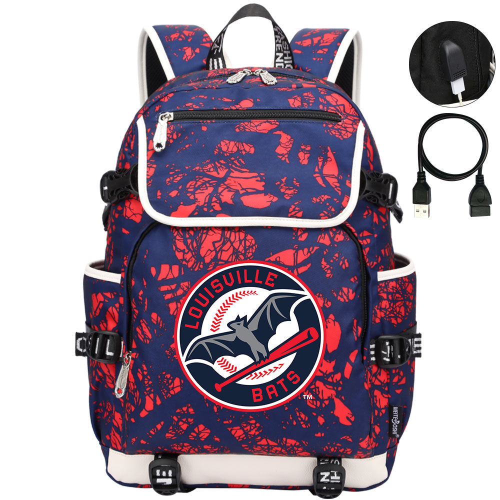 Louisville Bats Backpack School Notebook Travel Bags