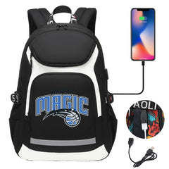 Orlando Magic Backpack School Notebook Travel Bags With USB