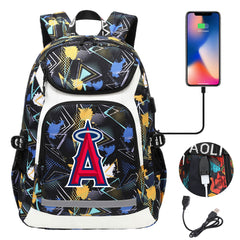 Los Angeles Angels Backpack School Notebook Travel Bags With USB