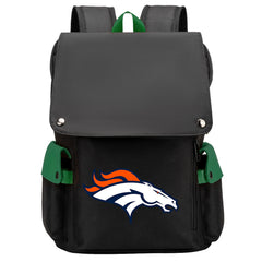 Denver Broncos Football Team Rugby Laptop Backpack Oxford School Bag
